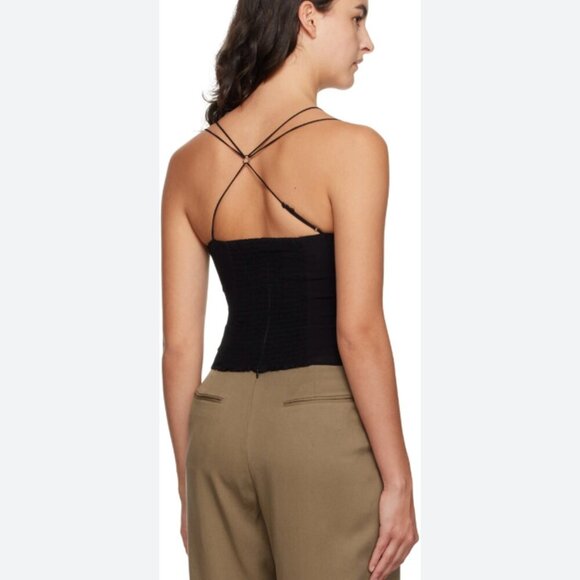 Reformation Briar Black Cami Top w/ Flower Size 0 / XS $150 - Picture 4 of 9